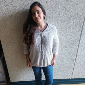 Express Knit white sweater